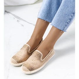 Beige espadrilles with Punter cubic zirconia 1