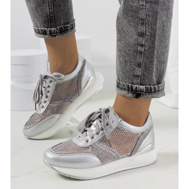 Silver sneakers with mesh from Ilkay 1