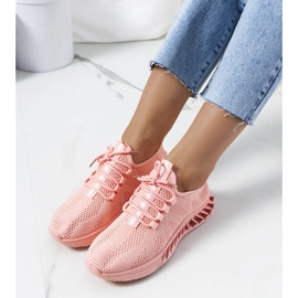 Witting pink sports sneakers 1