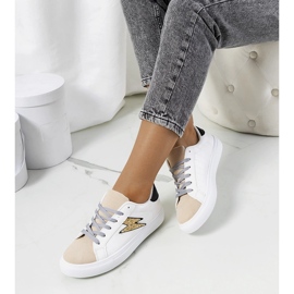 Dings white and beige sneakers 1