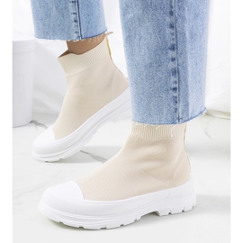 Beige sneakers Miki ankle 1