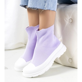 Mickey's purple ankle sneakers violet 1