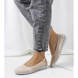 Beige leather Elmas ballerinas 1