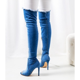 Blue Imke high heel boots 1