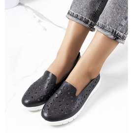 Black Borg openwork sneakers 1