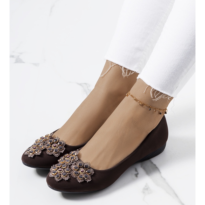 Ladies' brown ballerinas Rolla 1