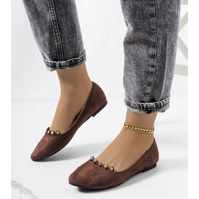 Ladies' brown ballerinas from Malou 1