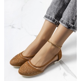 Brown semi-transparent Malene ballerinas 1