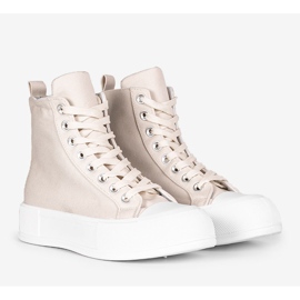 Beige sneakers on a high Natasha soles 1