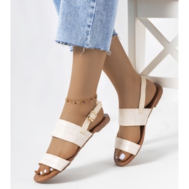 Beige women's sandals from Chinn 1