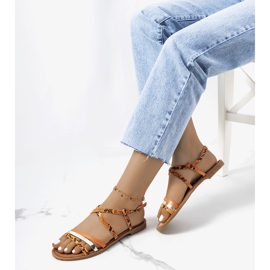 Reeta women's orange sandals 1