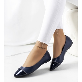 Varvio navy blue women's ballerinas 1