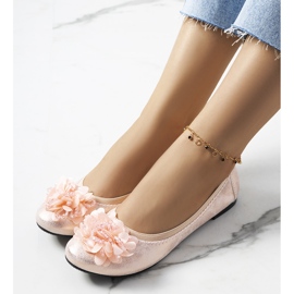 Duff pink metallic ballerinas 1