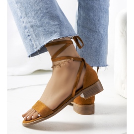 Brown lace-up sandals from Moody 1