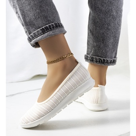 Ilse beige openwork sneakers ecru 1