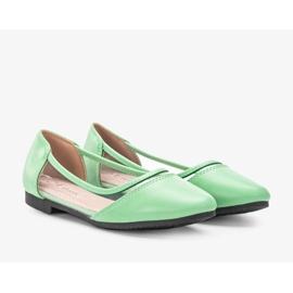 Green semi-transparent Juva ballerinas 1 Green semi-transparent Juva ballerinas 1