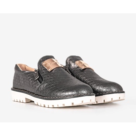 Black metallic baby shoes from Virton 1