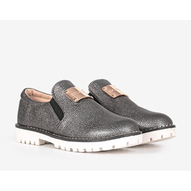 Black metallic children's shoes from Haalen 1
