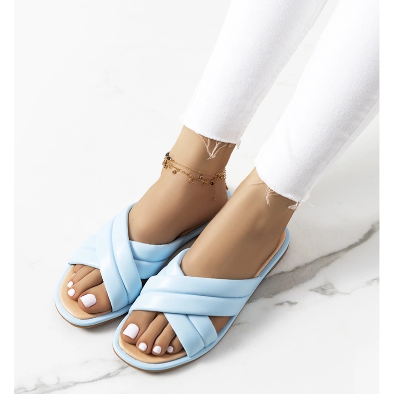 Women's blue Thines slippers 1