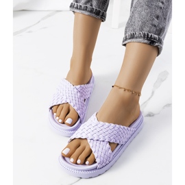 Purple slippers on the Bierings platform violet 1