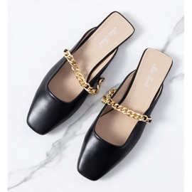 Black elegant slippers from Baras 1