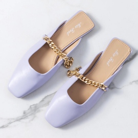 Purple elegant slippers from Baras 1