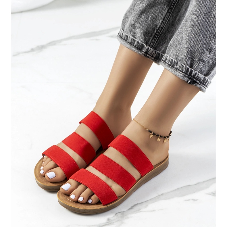 Red women's Cremik slippers 1