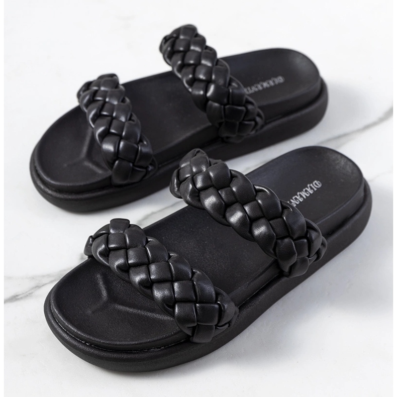Black Angas slippers 1 Black Angas slippers 1