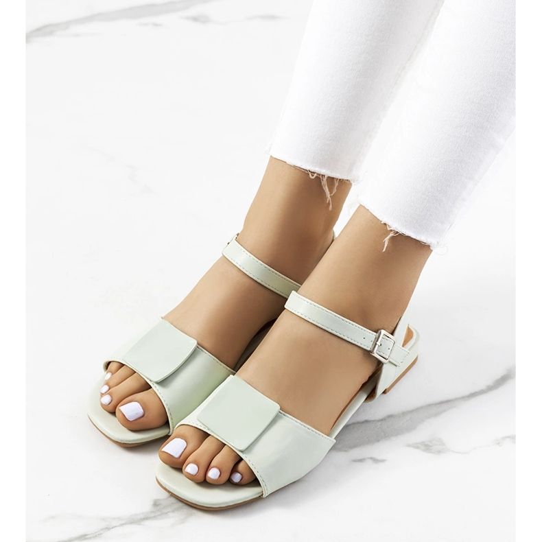 Green elegant Timmins sandals 1