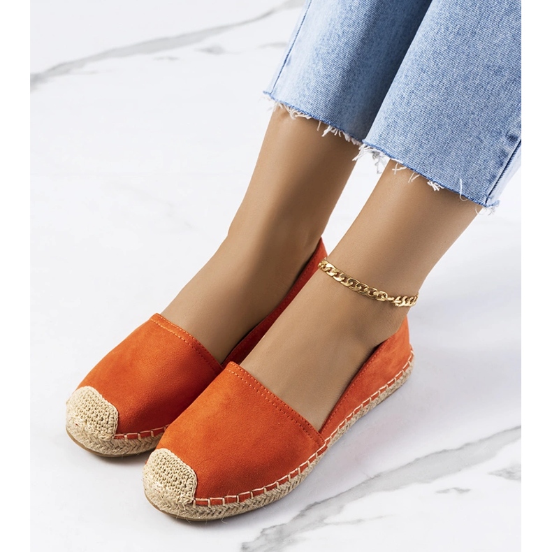 Orange women's espadrilles from Balma 1