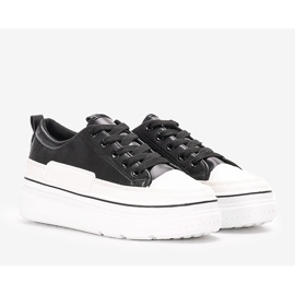 Black sneakers on the Anastaz platform white 1