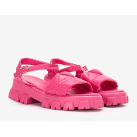 Pink sandals on the Ferlandi platform 1