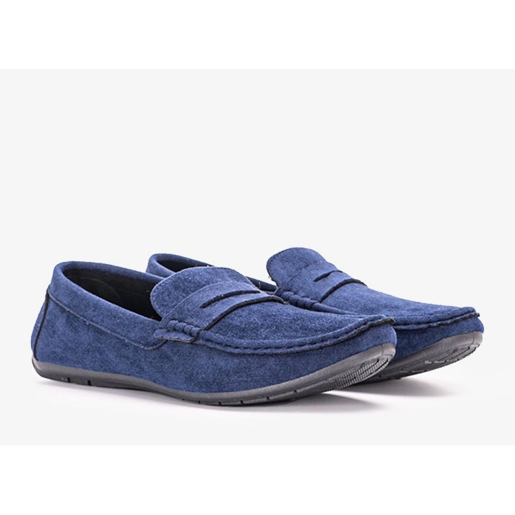 Gradasso navy blue men's loafers 1 Gradasso navy blue men's loafers 1