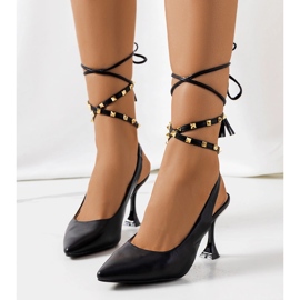 Black lace-up pumps from Nudar 1