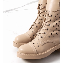 Finlay beige openwork boots 1