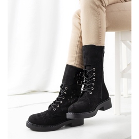 Black openwork Barkly boots 1