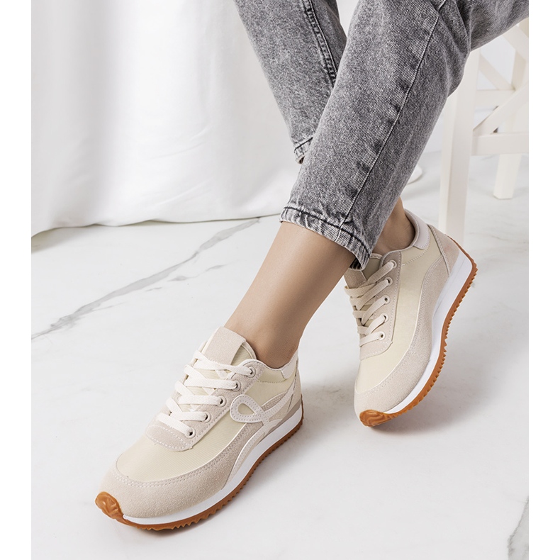 Beige sneakers for women Lesina 1