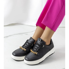 Black Kelliher chain sneakers 1