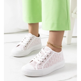 Chelms white and pink sneakers 1