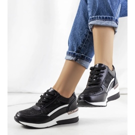 Black Veloso leather sneakers 1