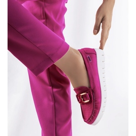 Pink loafers on the Campini platform violet 1