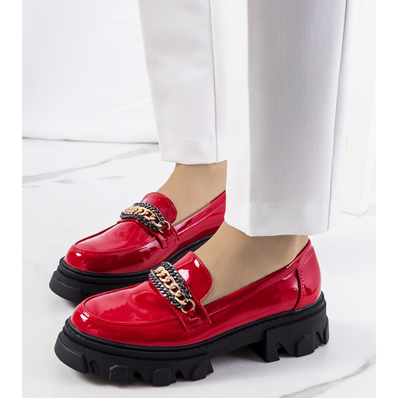 Red lacquered Alcione shoes 1