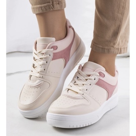 Ladies' beige sneakers Lins 1
