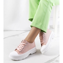 Pink sneakers on a thick Melik sole 1