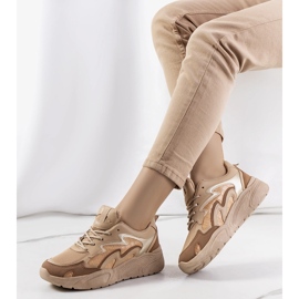 Brito brown sneakers beige 1