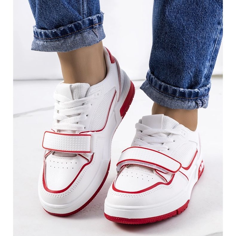 Women's red Kadie sneakers white 1 Women's red Kadie sneakers white 1