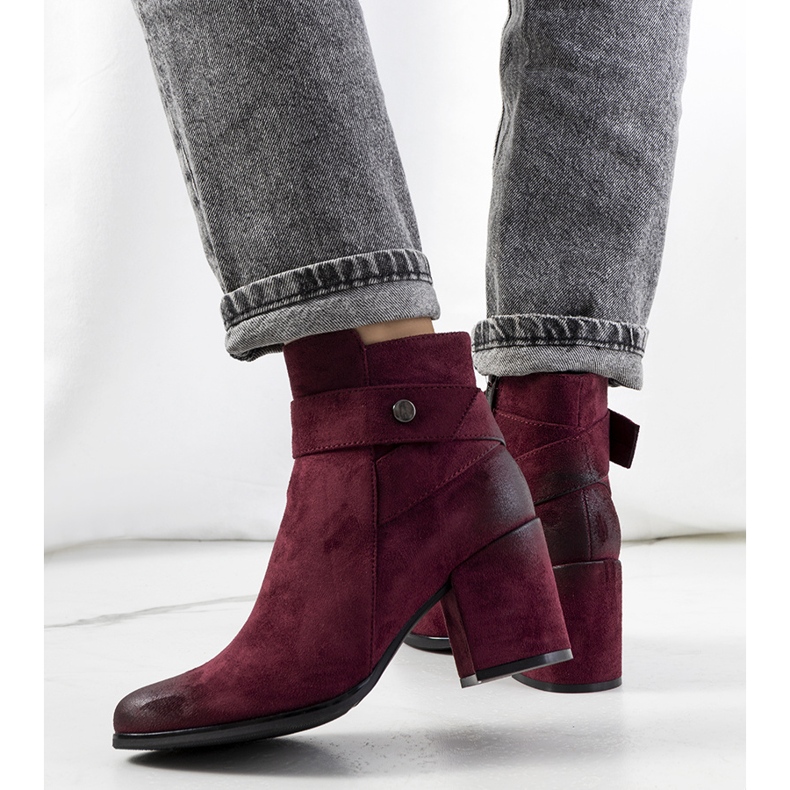 Craydon burgundy boots claret red 1