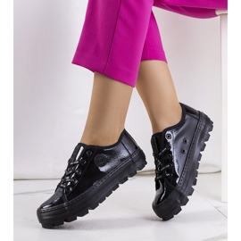 Black lacquered sneakers Big Star KK274044 1 Black lacquered sneakers Big Star KK274044 1