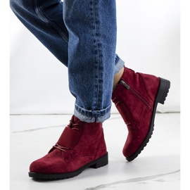 Manoella maroon boots claret red red 2