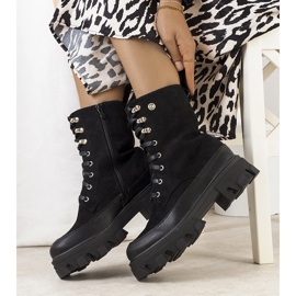 Black Coombe boots 1